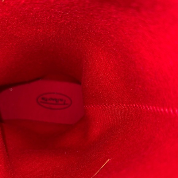 Talbots Green Heeled Boots with Red Lining - Picture 2 of 4